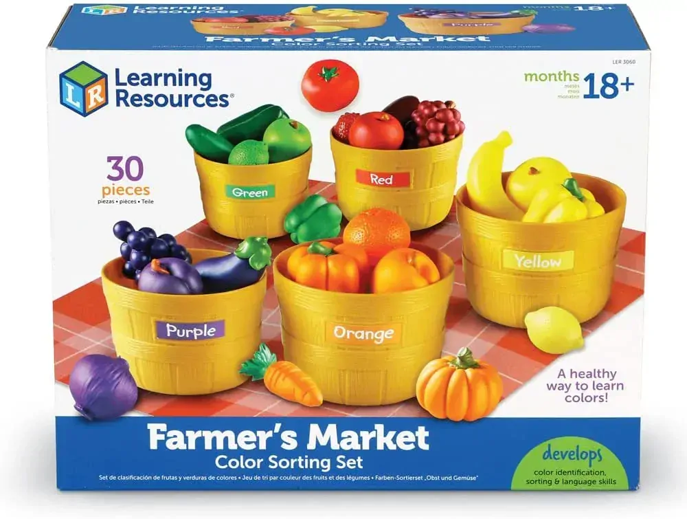Farmer's Market Colour Sorting Set ovoce a zelenina anglicky