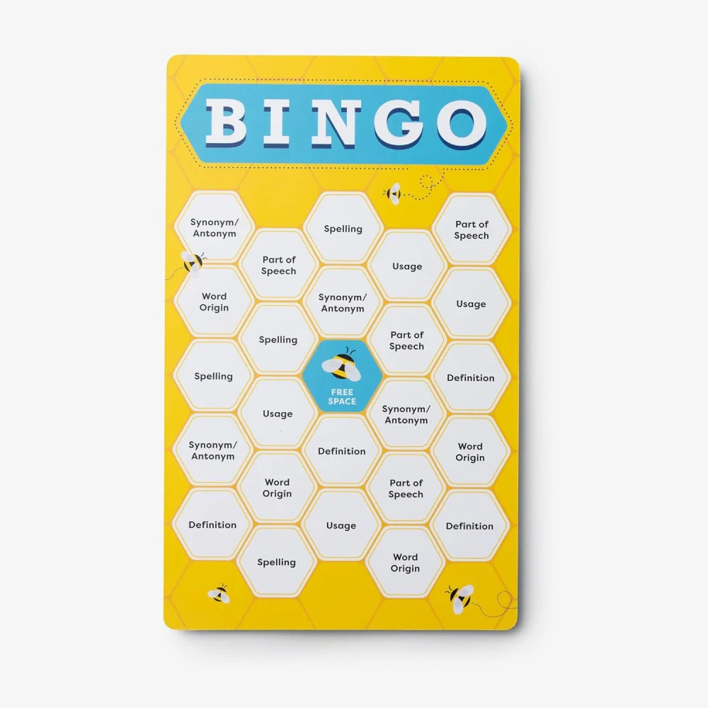 Spelling Bee Bingo anglická gramatika stolní hra bingo