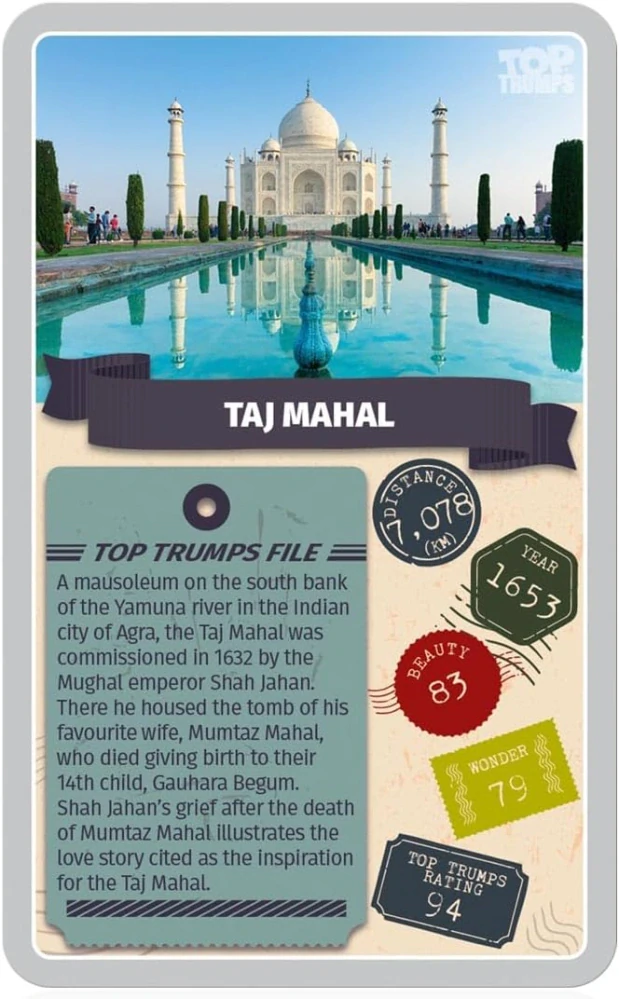 Top Trumps Monuments of the World karetní hra v angličtině