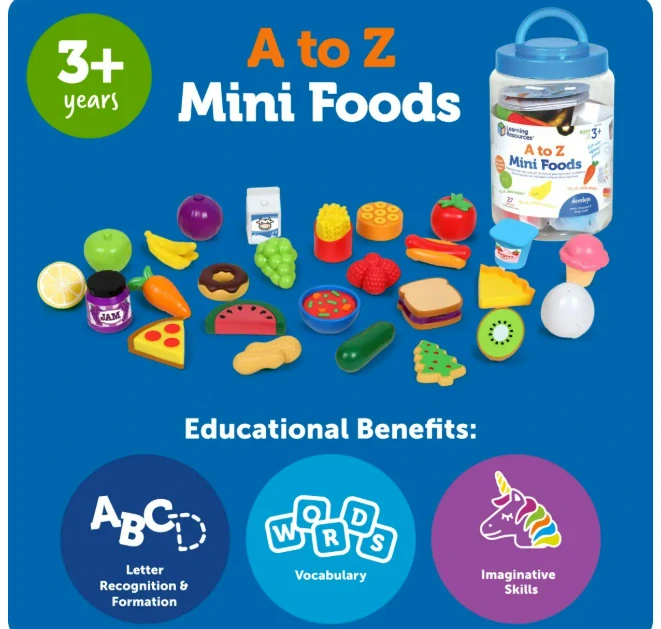 A to Z Mini Foods jídlo podle abecedy v angličtině 