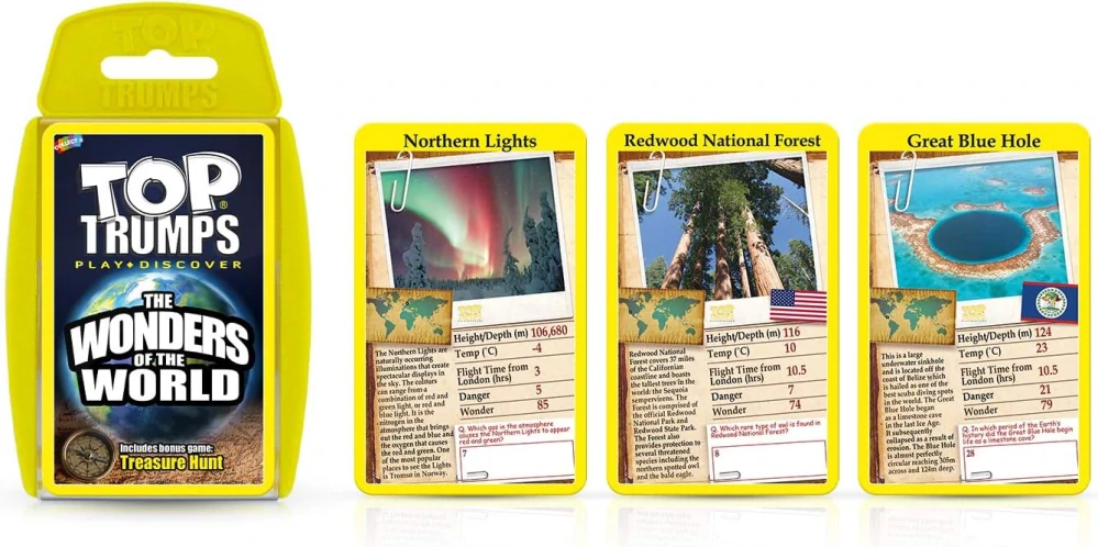 Top Trumps Wonders of the World karetní hra v angličtině