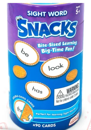 Sight Word Snacks (Set 1) základní anglická slova
