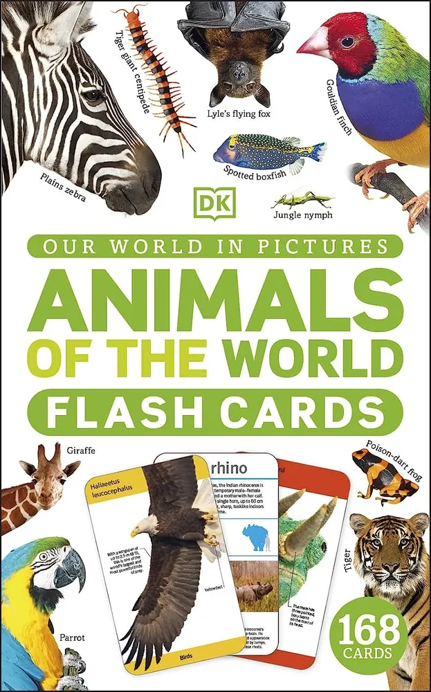 Animals of the World Flash Cards zvířata na kartách v angličtině