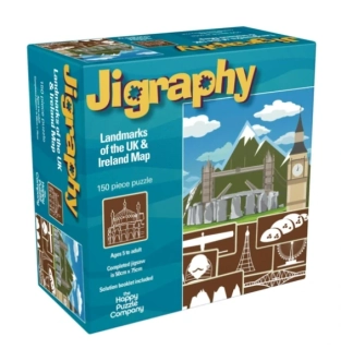 Jigraphy Landmarks Of The UK And Ireland Puzzle mapa Velké Británie
