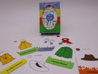 Clothes Card Game oblečení v angličtině hrací karty