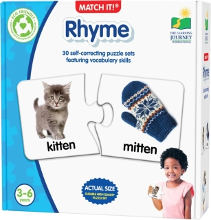 Match It! Rhyme 30 Self-Correcting Rhyming Words